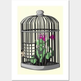 Caged Peanut Posters and Art